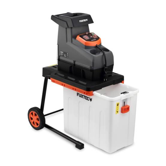 Broyeur de végétaux électrique FUXTEC FX-EGH2800B 2800 W, bac 60 L, coupe branches diametre 44mm, IPX4 - Image 5