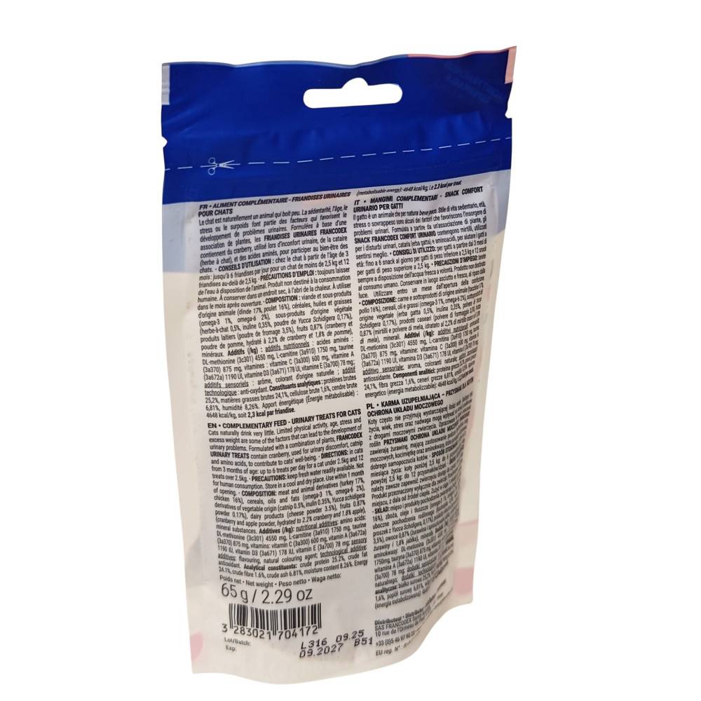 Francodex - Friandises Urinaires Cranberry 65 g pour chats et chatons. - Image 2