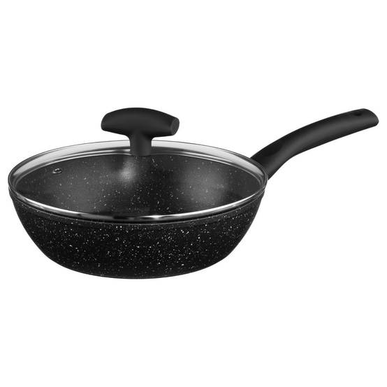 Sauteuse en Aluminium "Couvercle" 24cm Noir - Image 1