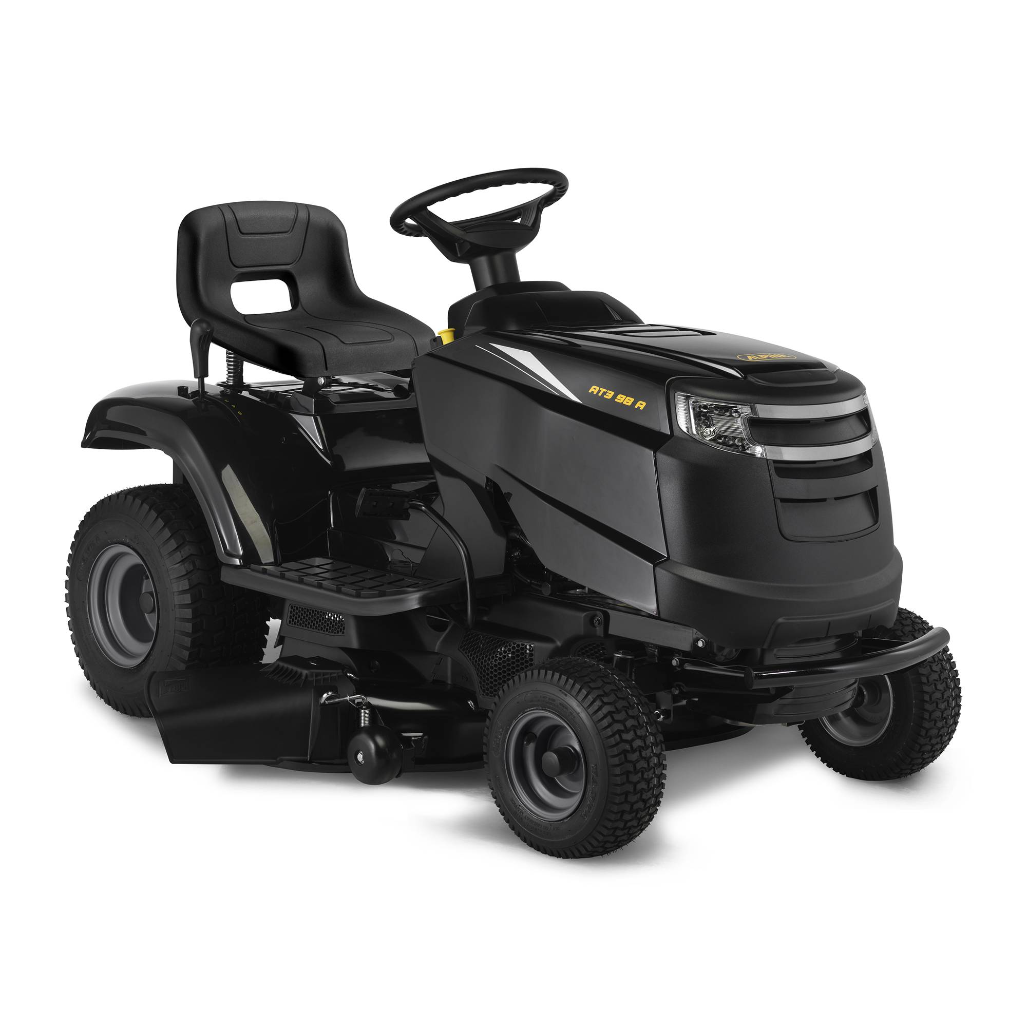 Alpina - Tracteur tondeuse AT3 98 A – Éjection latérale, coupe 98 cm, moteur STIGA 352 cm³, kit mulching inclus, démarrage électrique – Alpina