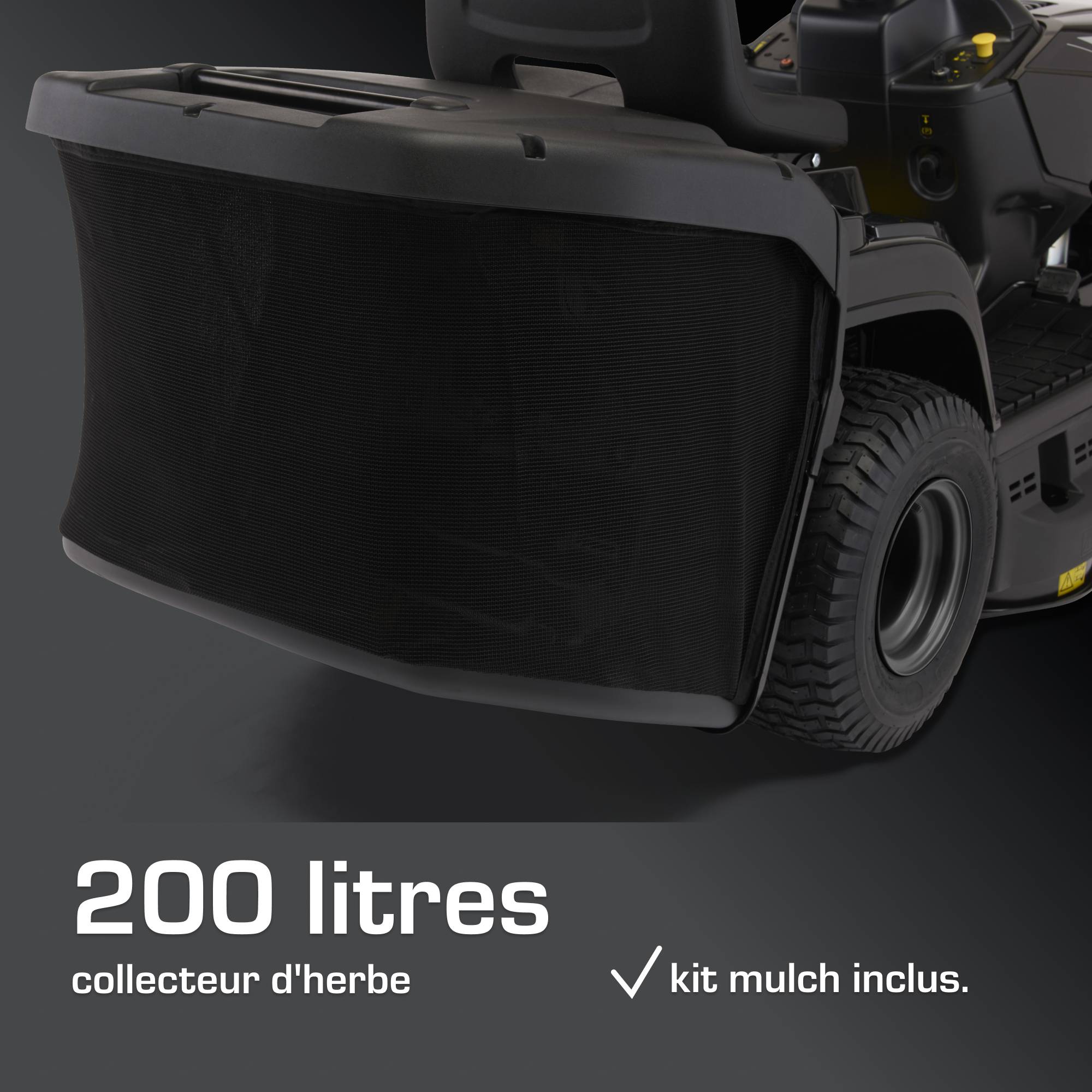 Alpina - Tracteur tondeuse AT3 98 A – Éjection latérale, coupe 98 cm, moteur STIGA 352 cm³, kit mulching inclus, démarrage électrique – Alpina - Image 7