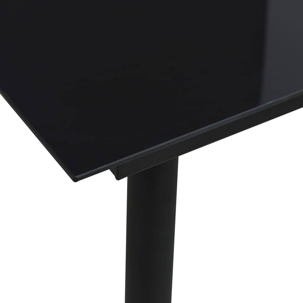 ComfortXL - Table de Jardin Carrée 80x80 cm Noire, Structure en Acier et Plateau en Verre, Design Moderne – ComfortXL Outdoor Living - Image 3