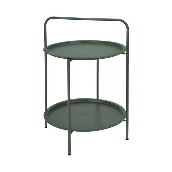 Table basse 2 plateaux olive Ø50 cm - Cémonjardin - Image 1