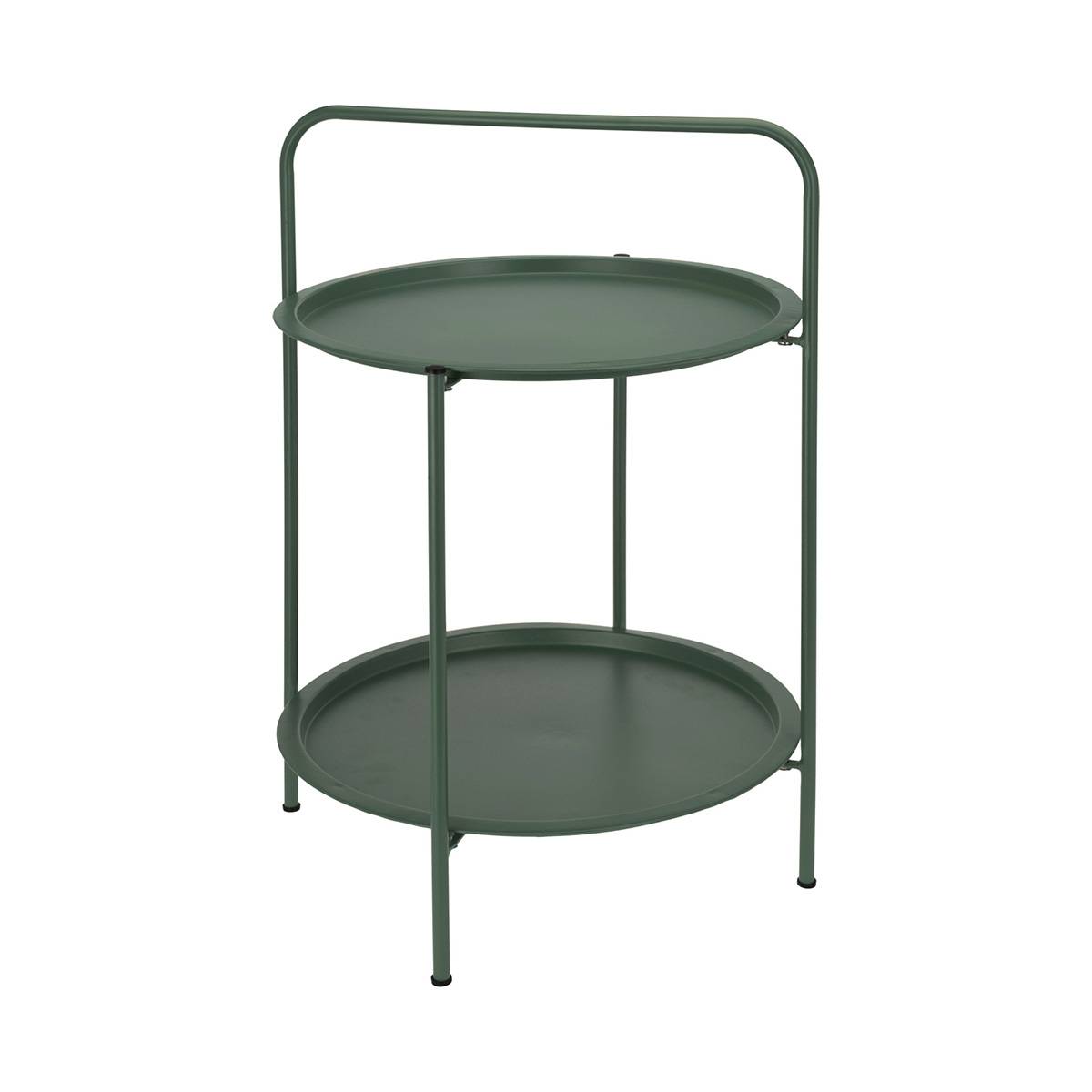 Table basse 2 plateaux olive Ø50 cm - Cémonjardin - Image 1