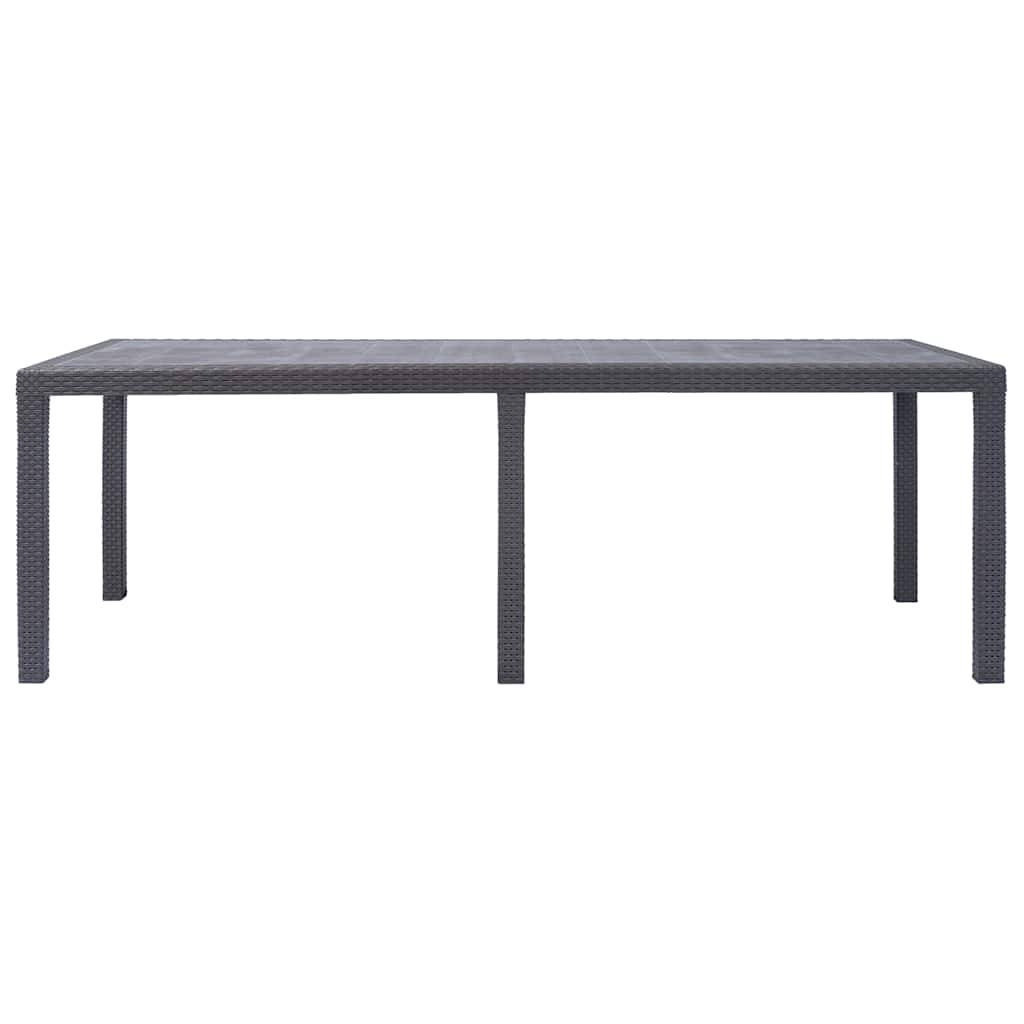 Table de jardin Plastique Marron 220 x 90 x 72 cm - PANGIVO - Image 2