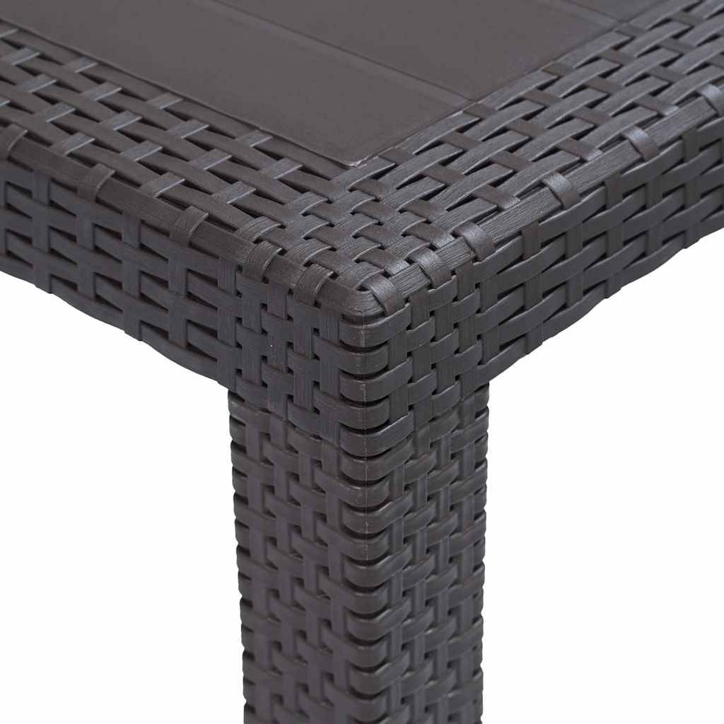 Table de jardin Plastique Marron 220 x 90 x 72 cm - PANGIVO - Image 3