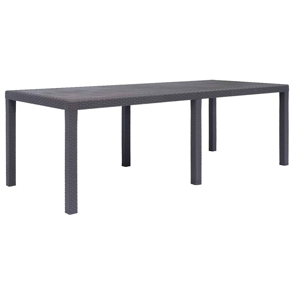 Table de jardin Plastique Marron 220 x 90 x 72 cm - PANGIVO - Image 1