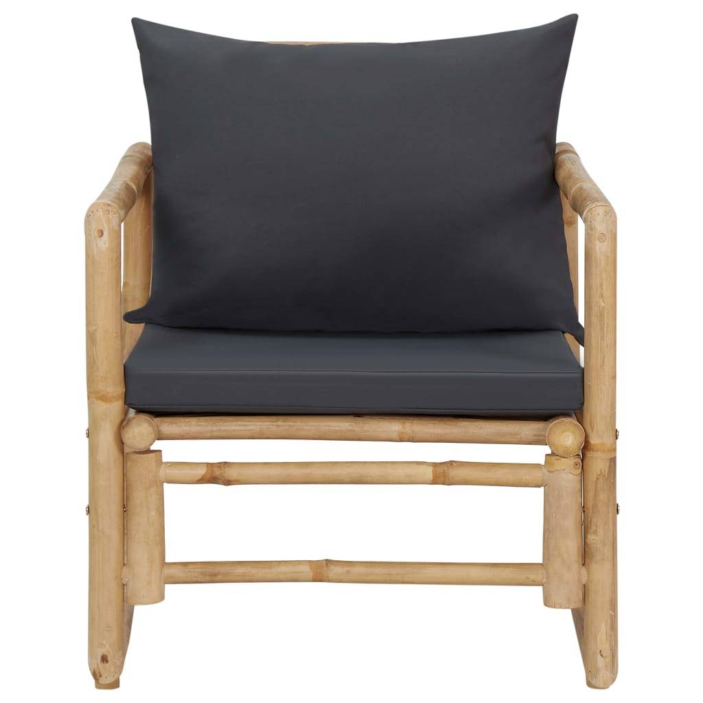 Vidaxl - Salon de jardin 4 pcs avec coussins Bambou vidaXL 315601 - Image 7