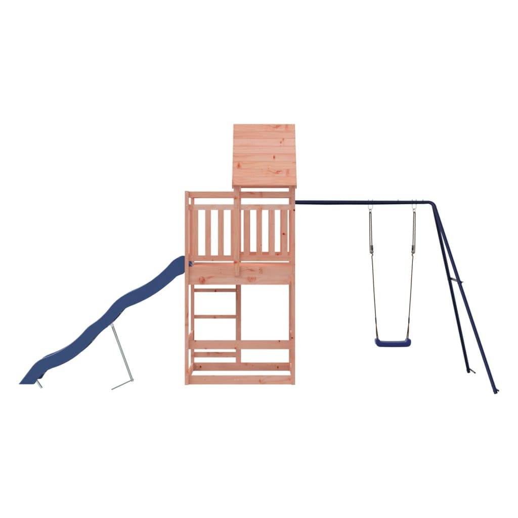 Helloshop26 - Aire de jeux d'extérieur balançoires toboggan portiques robuste jeux jardin 482 x 206 x 264 cm bois massif de douglas - Image 5