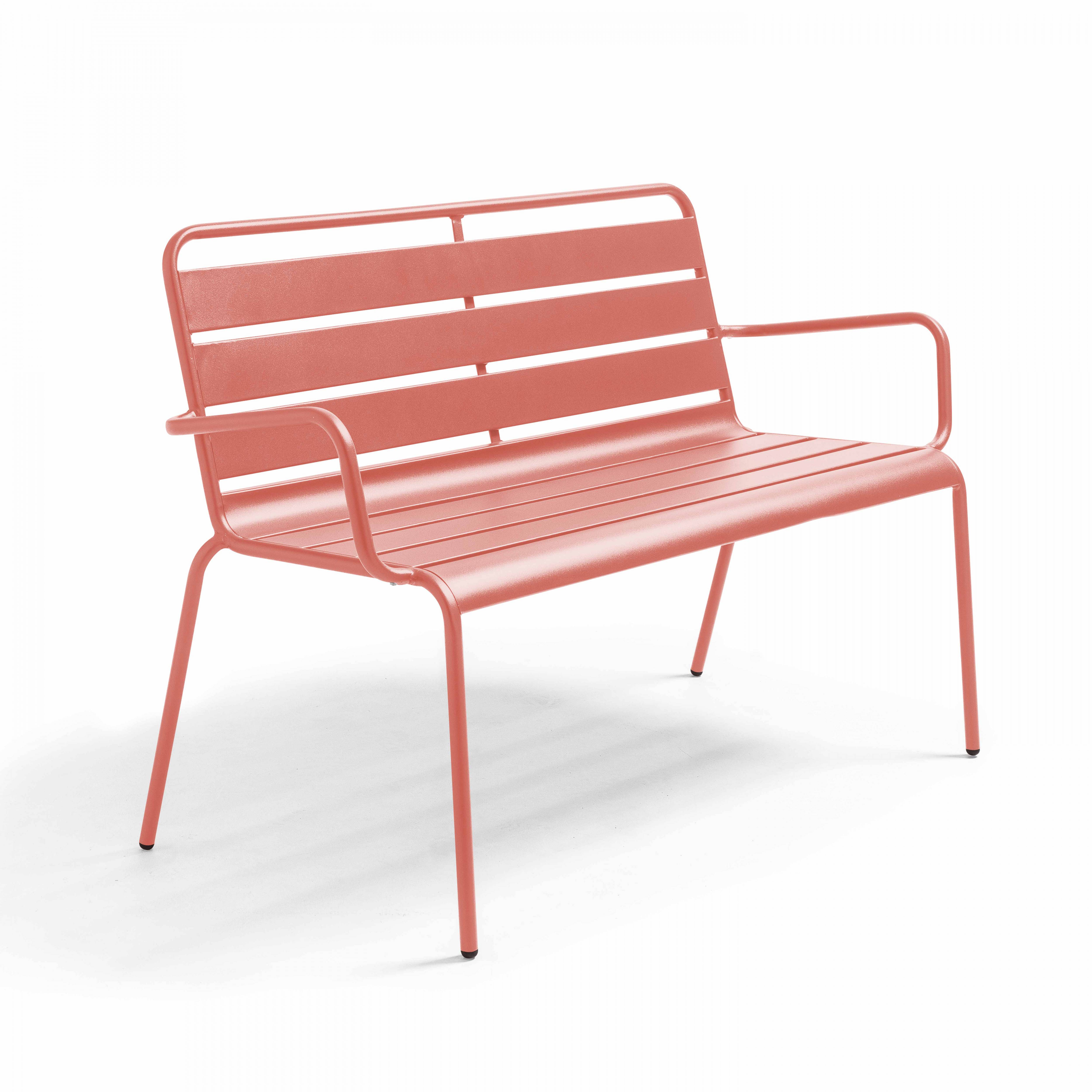 Oviala - Banc de jardin en métal argile Palavas - Oviala - Image 1