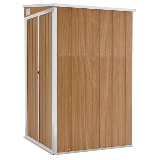 Abri de jardin 1.18m² - Cabane de jardin - Remise de jardin murale Marron 118x100x178 cm Acier galvanisé MP670 MAISON CHIC - Image 1