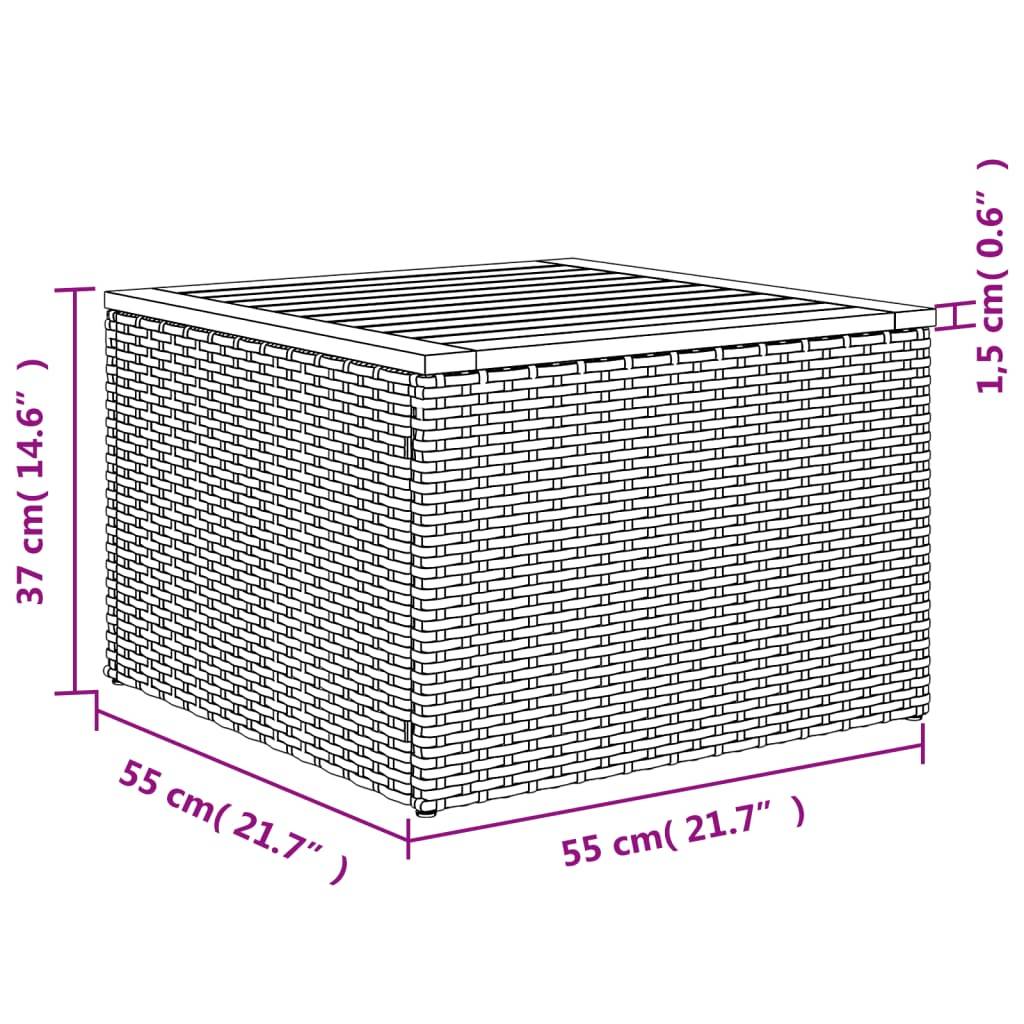 ComfortXL - Salon de Jardin Gris 10 Places en Résine Tressée Modulable avec Table en Bois Acacia pour Terrasse et Balcon – ComfortXL Outdoor Living - Image 4