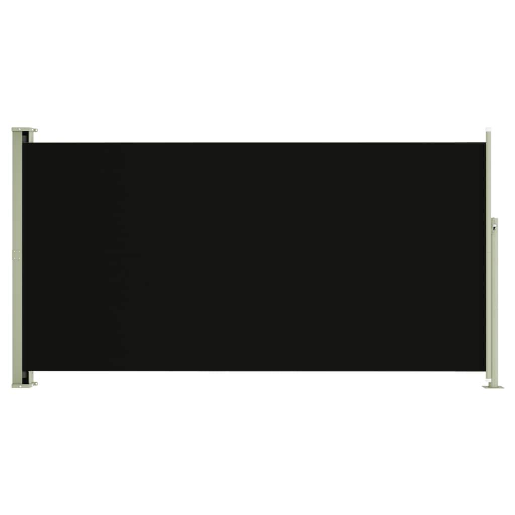 Helloshop26 - Auvent paravent store brise-vue latéral rétractable de patio jardin terrasse balcon protection visuelle écran 160 x 300 cm noir - Image 1