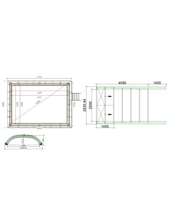 Altanka - Abri de piscine Horizon pour les modèles 4,10x3 m - BAS85, BAS785 - polycarbonate massif 3 mm - Couleur Ral7037 Gris - ECO224 - Image 2