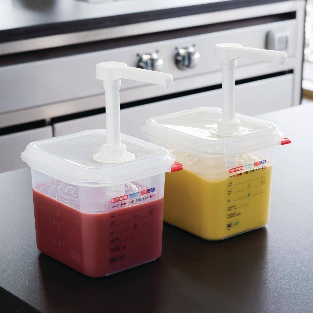 Distributeur de Sauce GN 1/6 Transparent 2,6 L - Araven - Image 2
