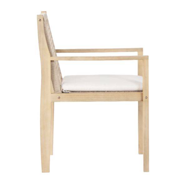 Lot de 2 fauteuils SAMOA en bois d'acacia et corde avec coussins Beau Rivage - Image 4
