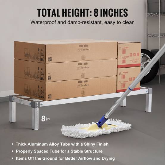 VEVOR Rack calage alu 121.9x35.5x20.3cm, charge 454kg, stockage. - Image 3