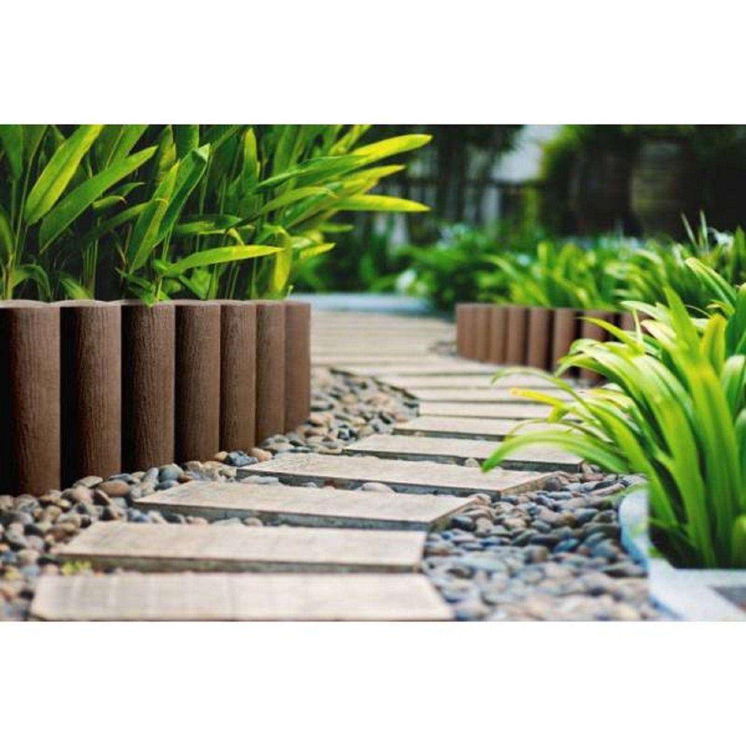 Bordure Jardin Plastique brun 23cm x 25,5 cm, Green-split - Image 4