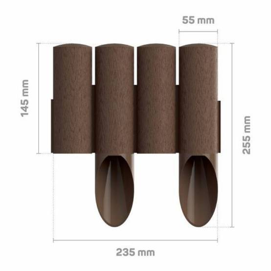 Bordure Jardin Plastique brun 23cm x 25,5 cm, Green-split - Image 3