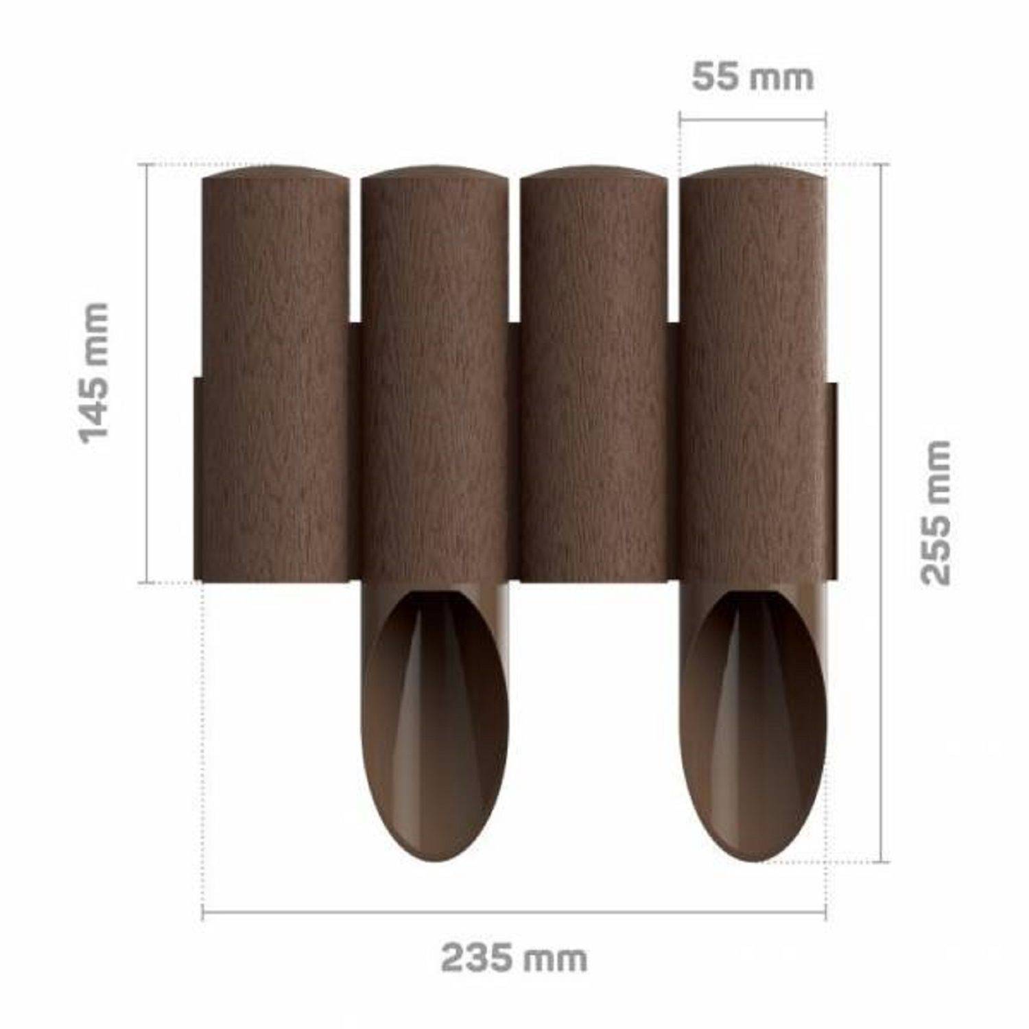 Bordure Jardin Plastique brun 23cm x 25,5 cm, Green-split - Image 3