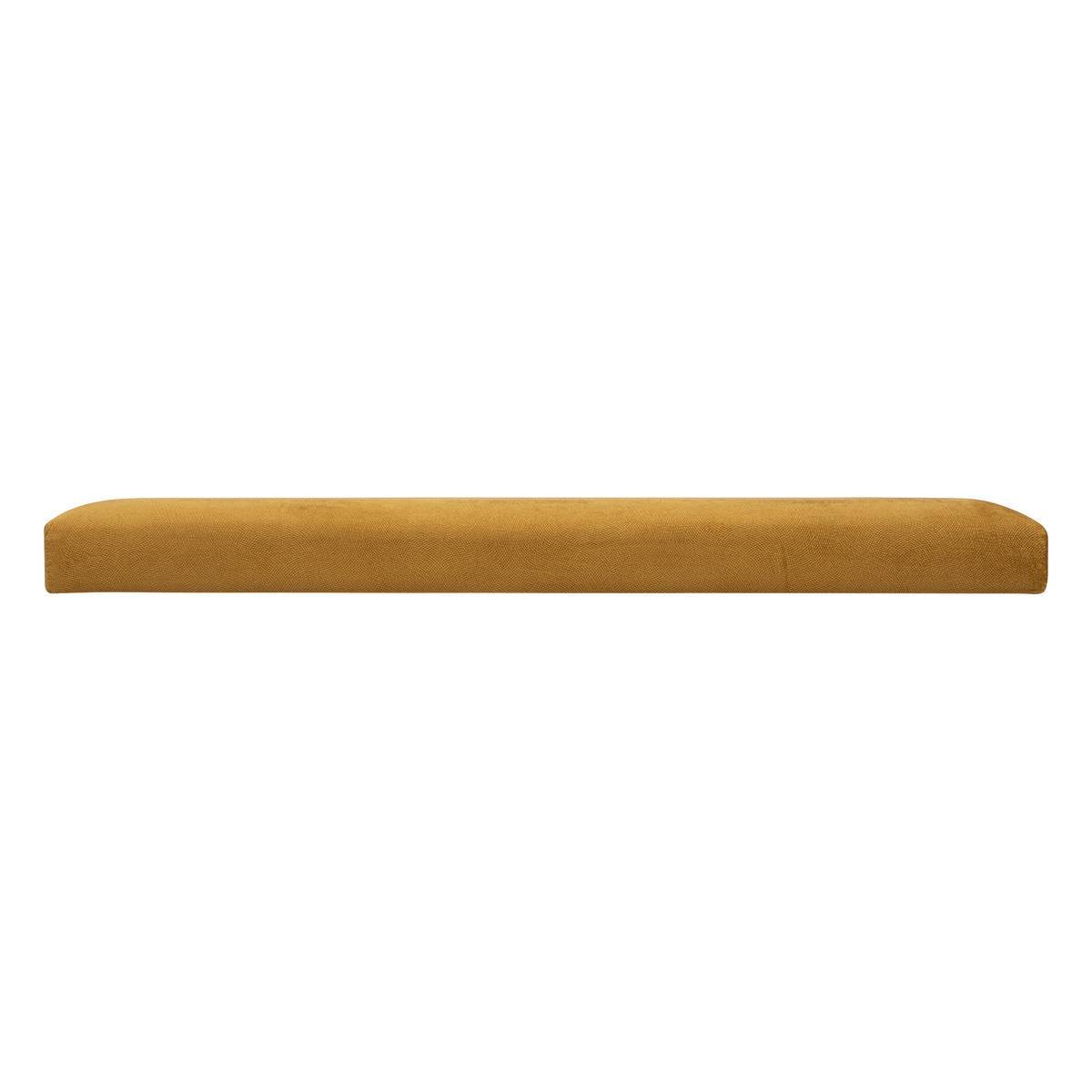 Atmosphera - Pouf pliant double "Lilou" en velours 76x38cm jaune ocre - Atmosphera Créateur d'intérieur - Image 4