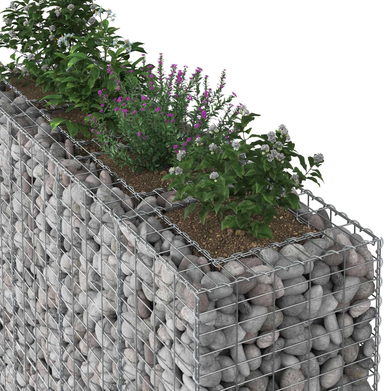 PANGIVO - Lit surélevé gabion acier galvanisé argenté 170 x 50 x 150 cm - PANGIVO - Image 4