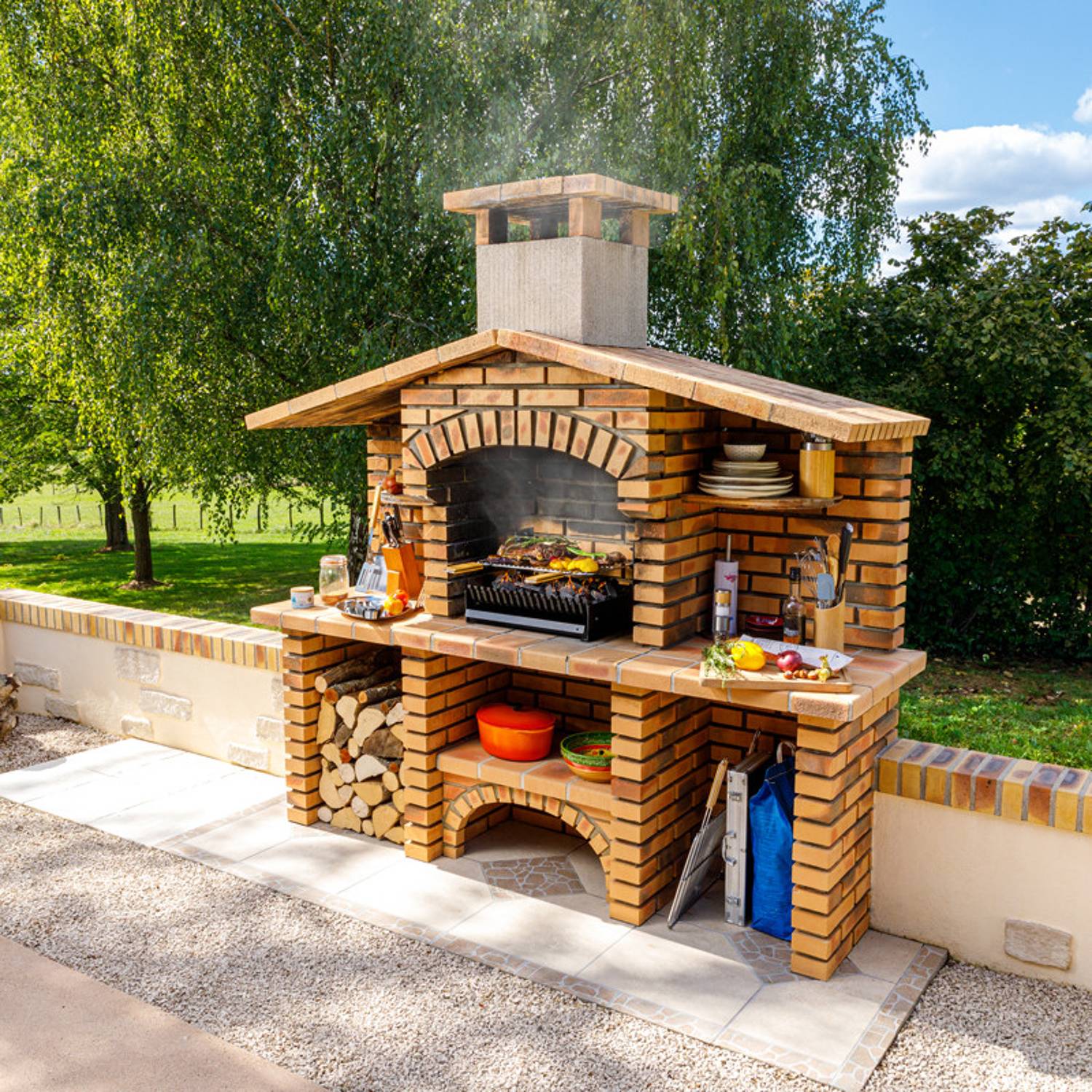Somagic - Barbecue au charbon de bois réglable en 3 hauteurs GRILLOIR - grilloir à poser - SOMAGIC - Image 8