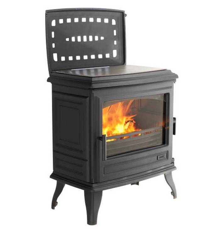 Poêle à bois fonte 7kw anthracite 366149 Godin - Image 3