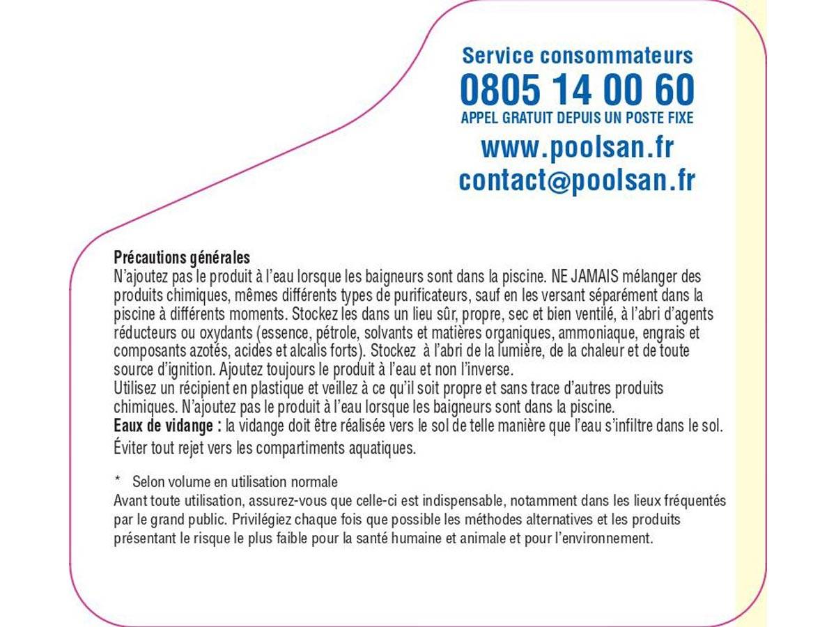 Poolsan - BSI - PooLSan - Recharge Sans Chlore 250ml - Désinfection Totale de l'Eau - Élaborée en Europe - Image 5