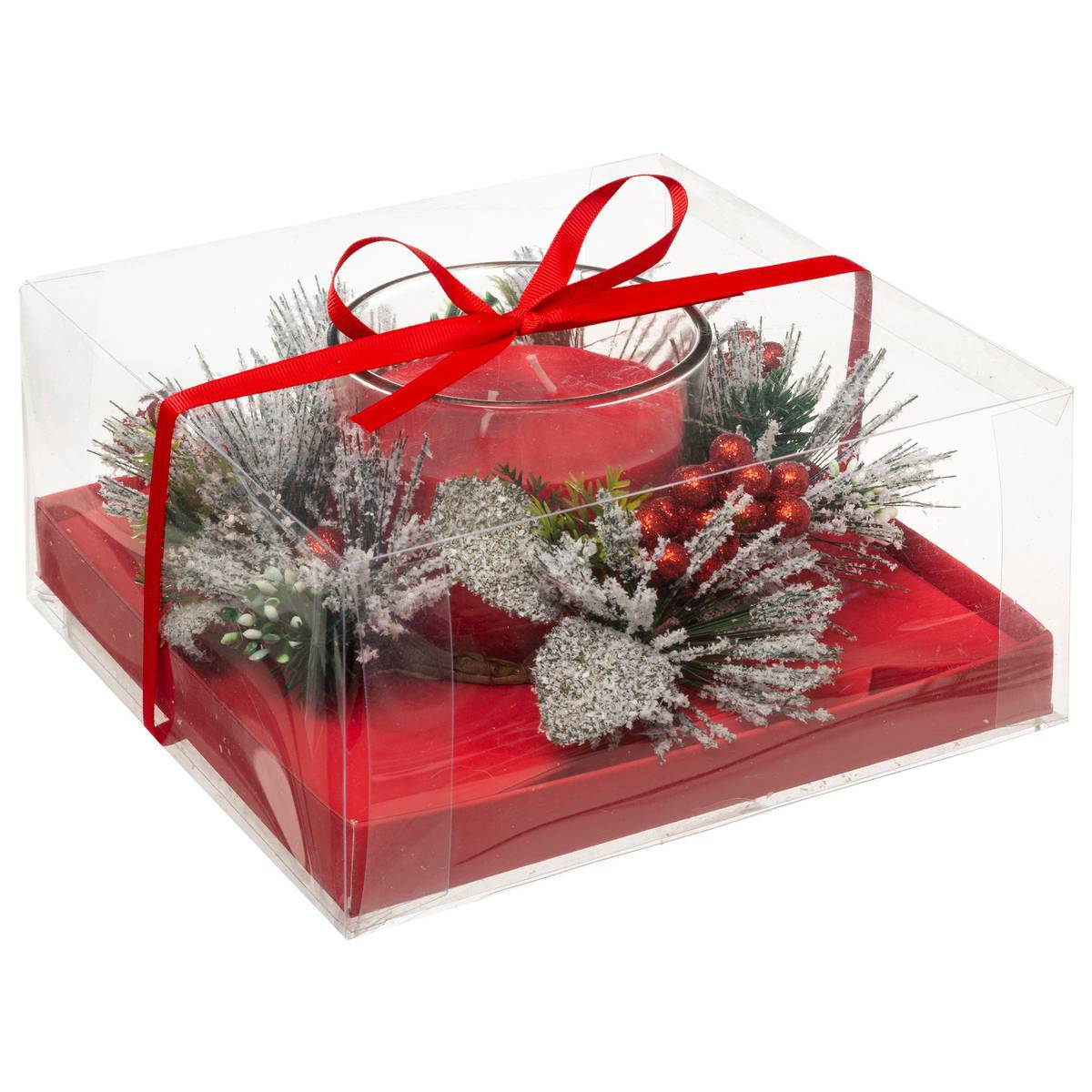 Fééric Lights & Christmas - Box de bougie centre de table gm avec feuille 270g - Feeric Lights & Christmas - Image 2