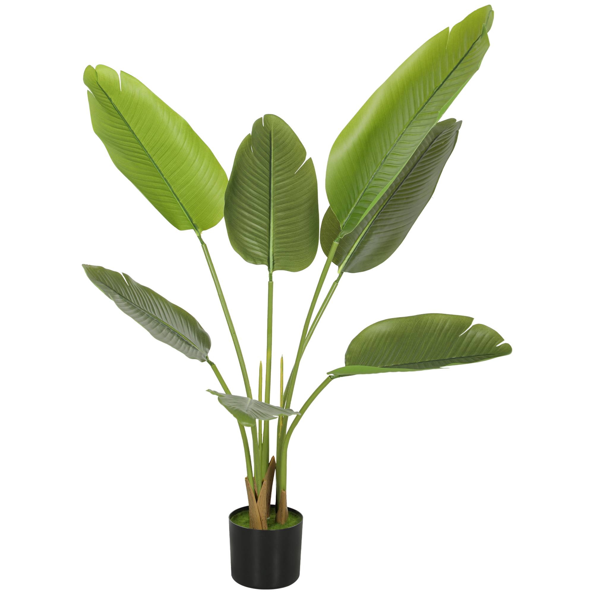 Bananier artificiel plastique bureau hall touche exotique 109 cm vert - ComfortXL Outdoor Living - Image 2