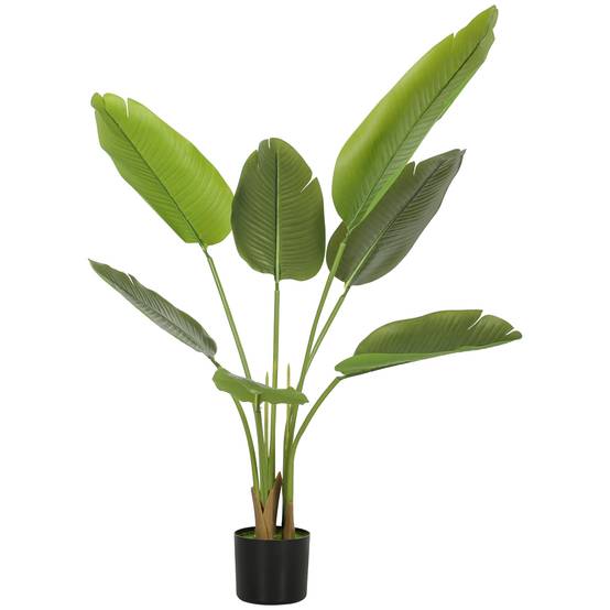 Bananier artificiel plastique bureau hall touche exotique 109 cm vert - ComfortXL Outdoor Living - Image 1