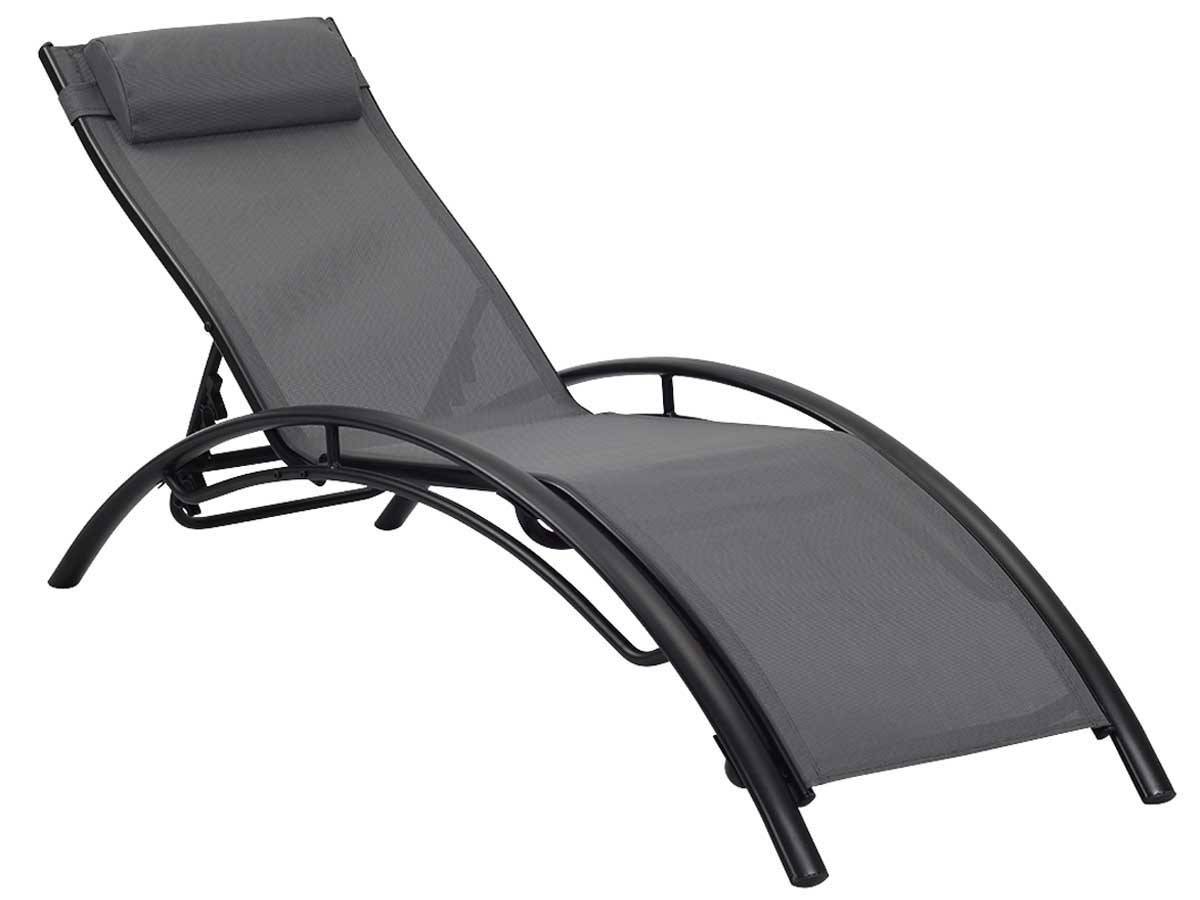Habitat Et Jardin - Bain De Soleil En Aluminium "beauty" - Phoenix - Gris Foncé / Noir - Lot De 2 -habitat Et Jardin - Image 2