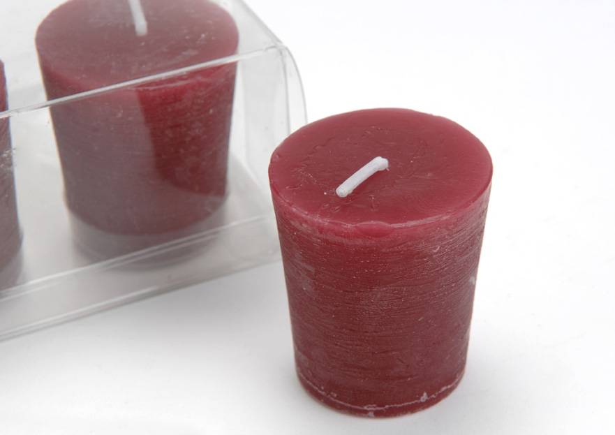 Amadeus - Lot de 4 bougies Votive 4,3 x 4,7 cm sangria