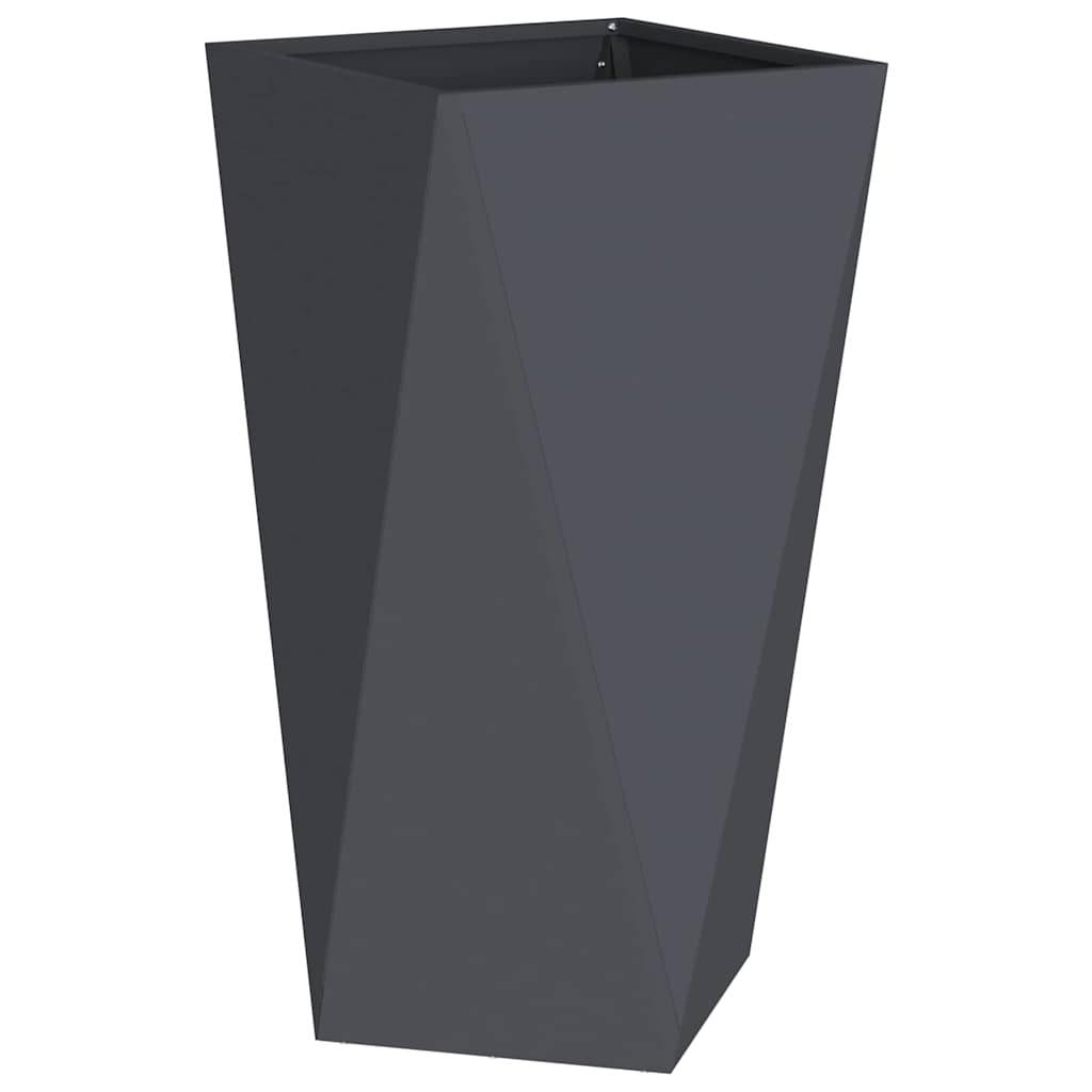 Vidaxl - Jardinière-Pot de fleur-Bac à fleurs Anthracite 40 x 40 x 75 cm Acier - Image 2