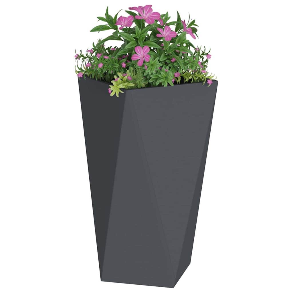 Vidaxl - Jardinière-Pot de fleur-Bac à fleurs Anthracite 40 x 40 x 75 cm Acier - Image 3