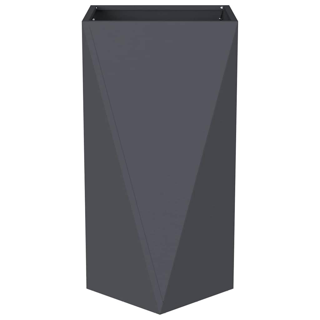 Vidaxl - Jardinière-Pot de fleur-Bac à fleurs Anthracite 40 x 40 x 75 cm Acier - Image 5