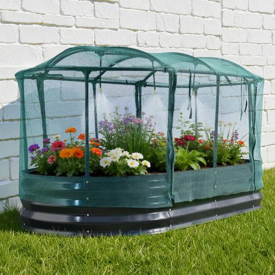 Vevor - VEVOR Carré Potager Surélevé Métal Lit Jardin Ovale 180x90x30 cm Arrosage Auto - Image 8