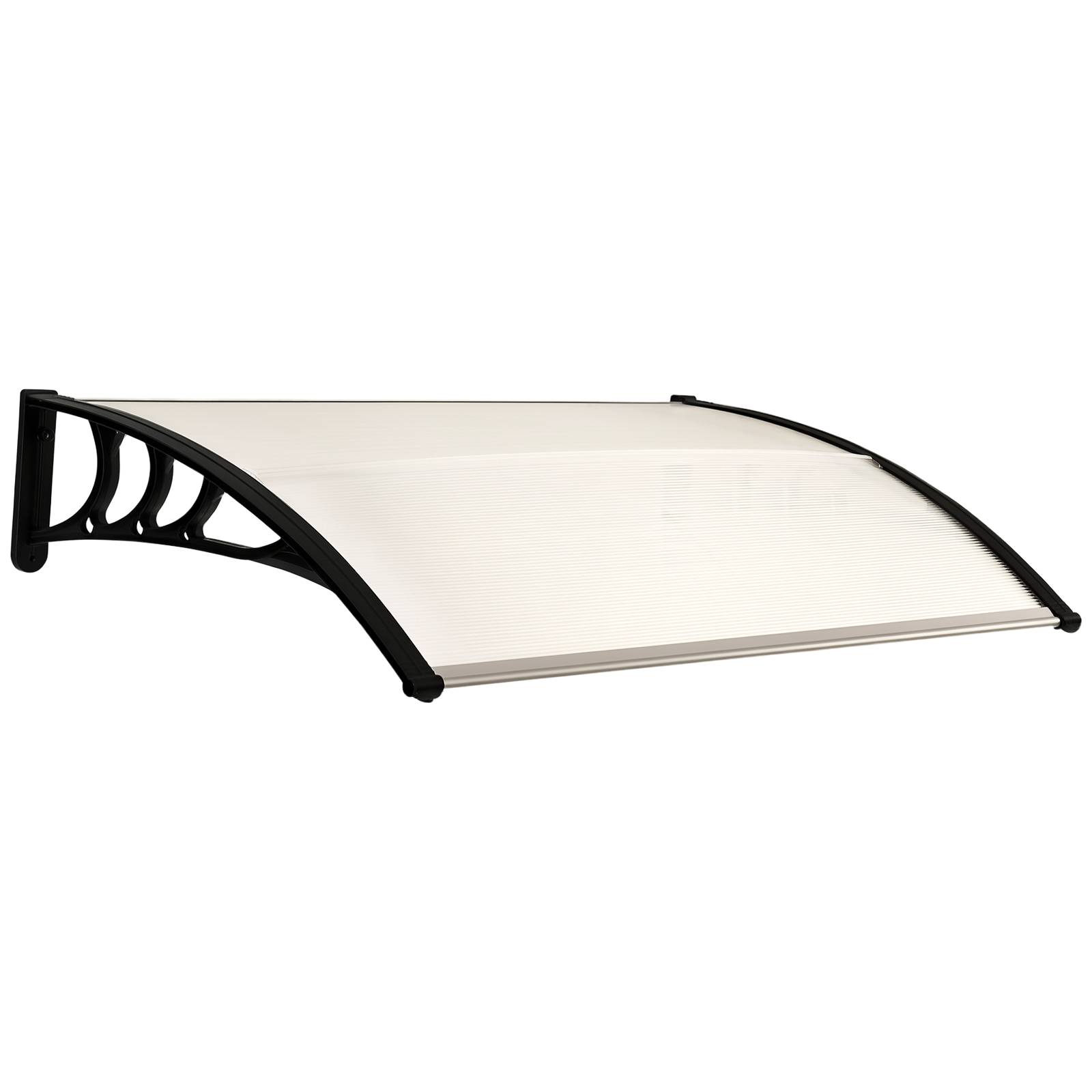 Store extérieur pour porte et fenêtre 75 x 100 cm, protection contre le soleil et la pluie, avec support en alliage d'aluminium transparent - Image 1