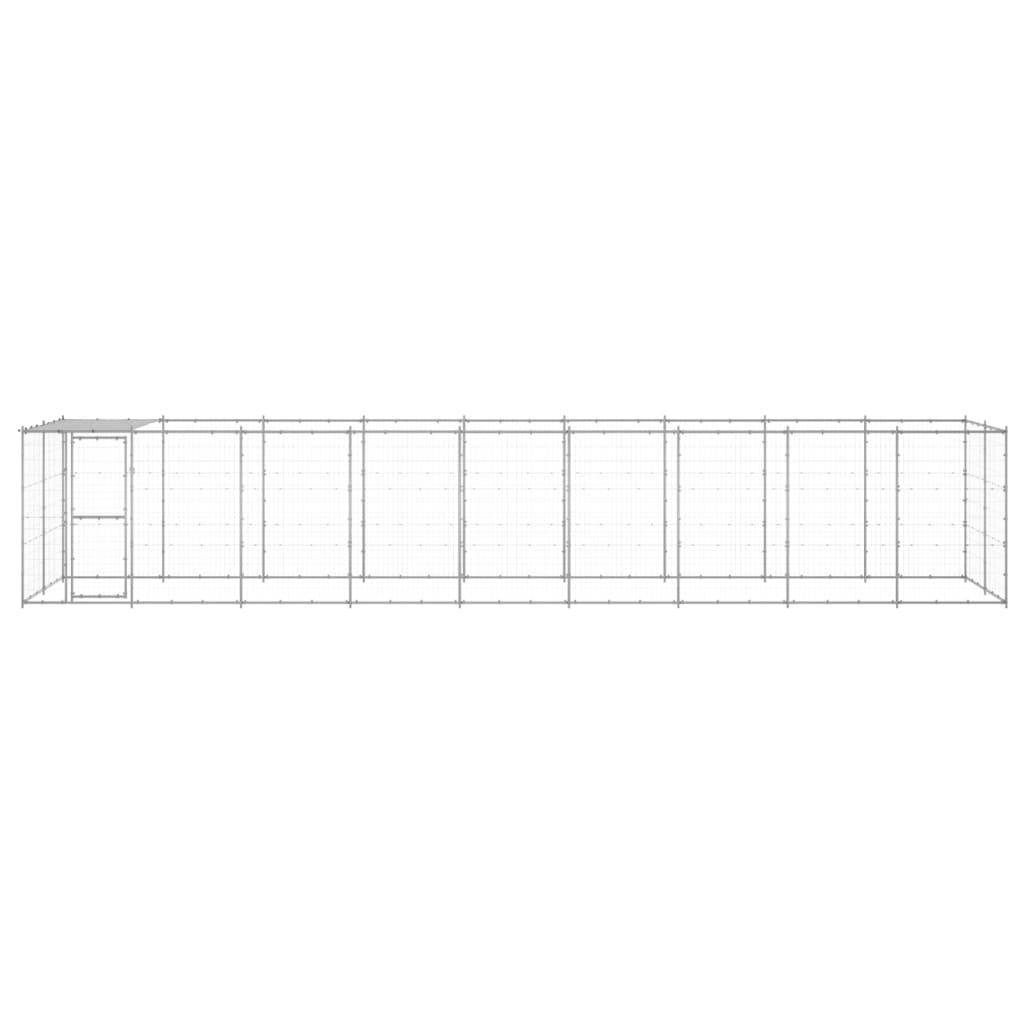 Helloshop26 - Chenil extérieur cage enclos parc animaux chien extérieur acier galvanisé avec toit 21,78 m² - Image 3