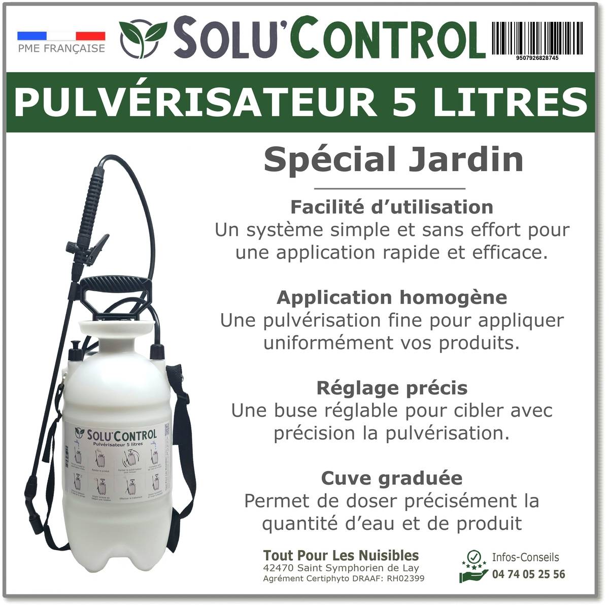 Solu'Control - Pulvérisateur 5 Litres - Spécial jardin - Image 1