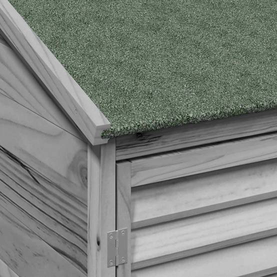 Vidaxl - Abri de jardin Gris 106 x 56 x 176,5 cm Bois de Sapin Massif vidaXL 42033466 - Image 9