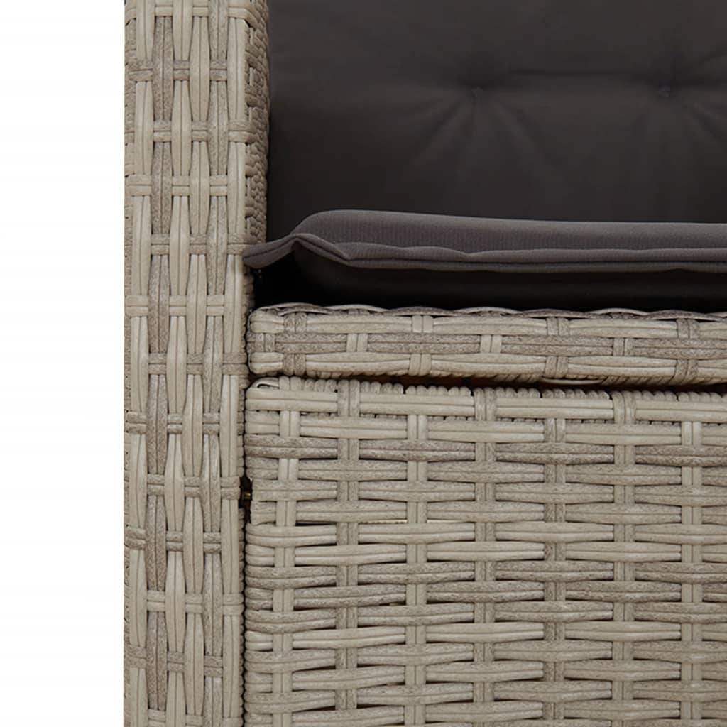 ComfortXL - Salon de Jardin pour 2 Personnes, Fauteuils Relax Inclinables en Résine Gris Clair et Table d'Appoint 80cm – ComfortXL Outdoor Living - Image 7