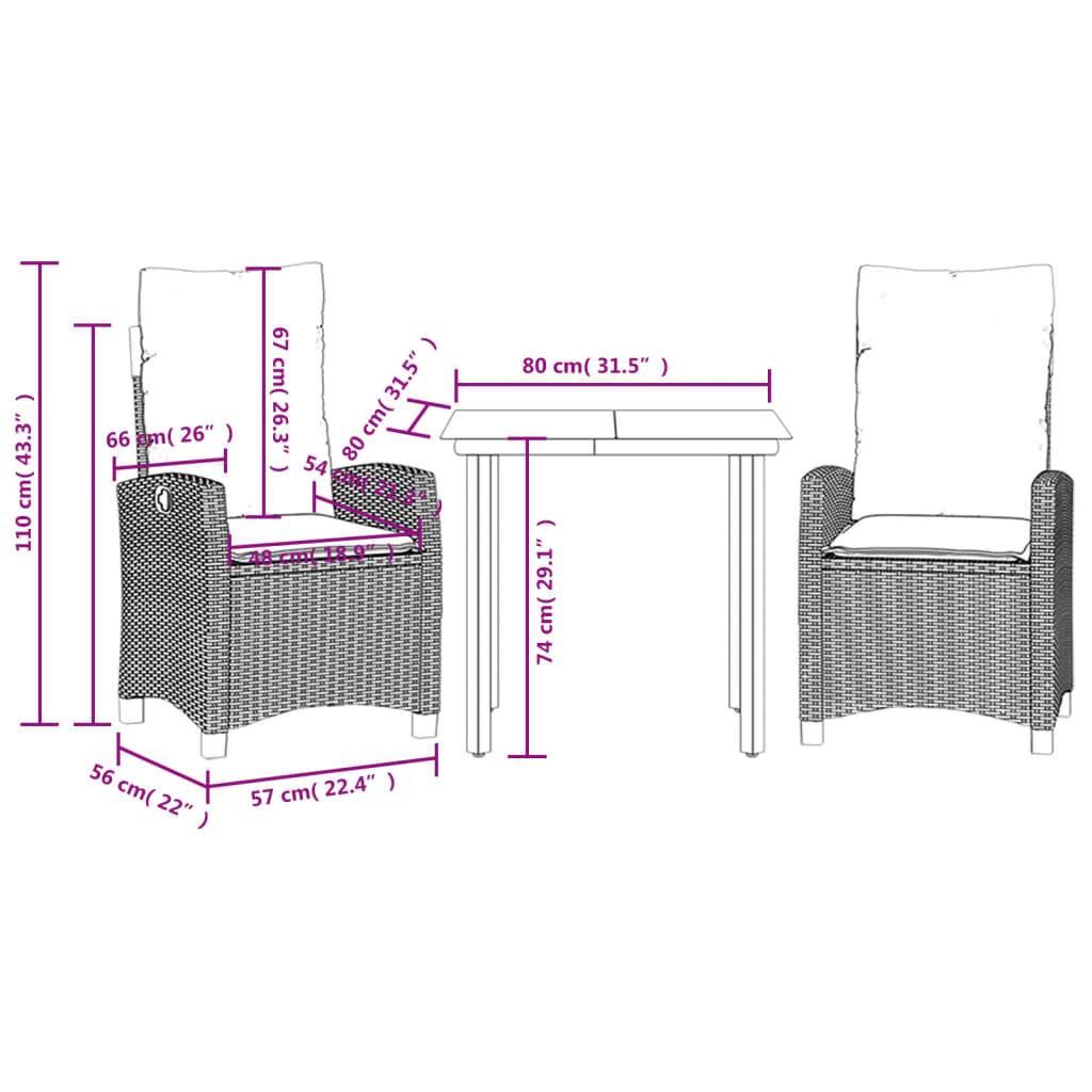 ComfortXL - Salon de Jardin 2 Personnes Gris, Fauteuils à Dossier Réglable et Table Verre – ComfortXL Outdoor Living - Image 9