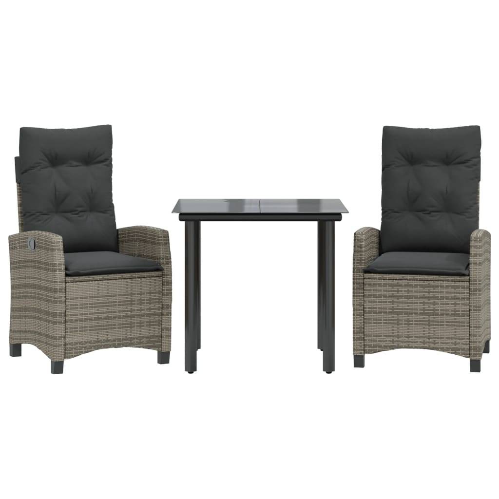 ComfortXL - Salon de Jardin 2 Personnes Gris, Fauteuils à Dossier Réglable et Table Verre – ComfortXL Outdoor Living - Image 2