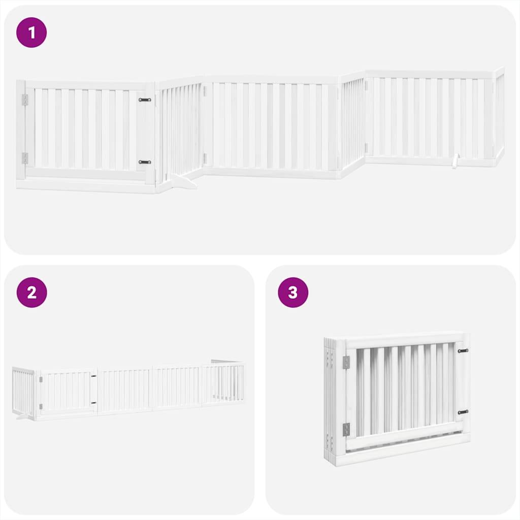 Barrière pour chien bois de peuplier blanc 480 x 2 x 60 cm - PANGIVO - Image 5