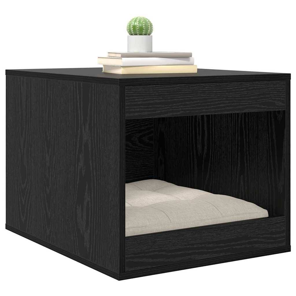 Enceinte pour bac à litière bois d'ingénierie chêne noir 47 x 59 x 42 cm - PANGIVO - Image 3