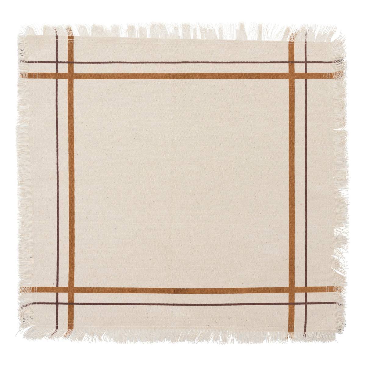 Atmosphera - Lot de 2 serviettes de table "Ray" 40x40cm beige - Atmosphera Créateur d'intérieur - Image 3
