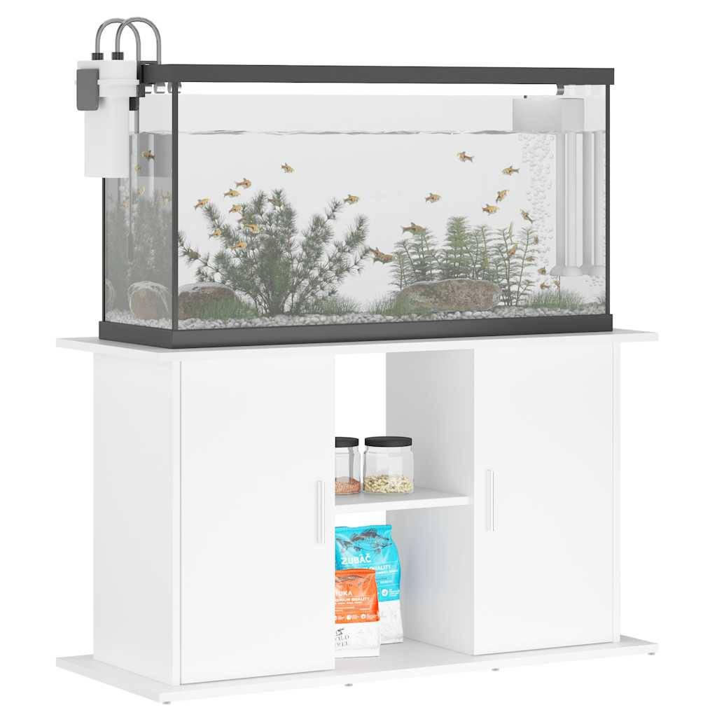 ComfortXL - Meuble pour Aquarium Bois d'ingénierie avec Rangement Ouvert 101x41x58 cm Blanc - ComfortXL Outdoor Living - Image 3