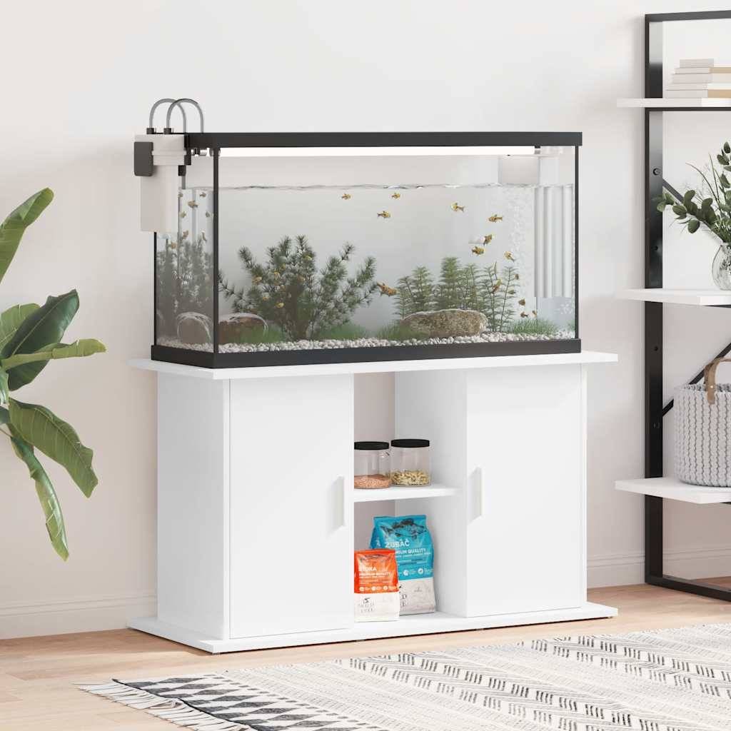 ComfortXL - Meuble pour Aquarium Bois d'ingénierie avec Rangement Ouvert 101x41x58 cm Blanc - ComfortXL Outdoor Living - Image 1